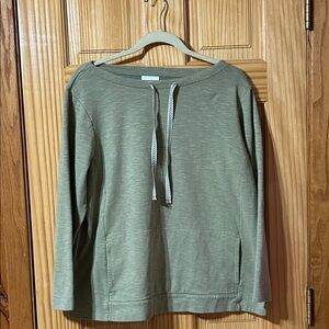 J. Jill Olive Green Long Sleeve Hoodie- size XL
